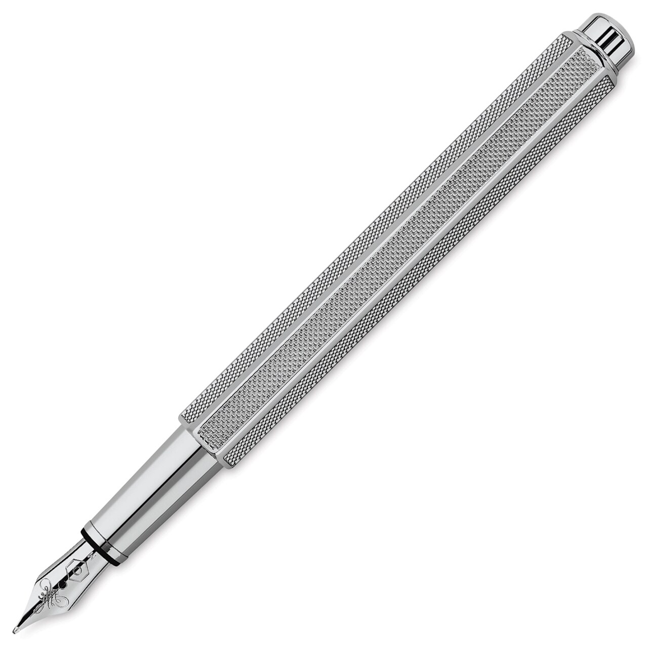 Caran d'Ache Milanese Mesh Fountain Pen - Platinum Coated, Medium Nib